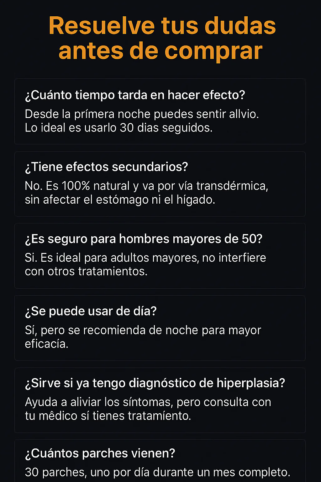 Parches naturales para la próstata Prostate Patch™ + Envio Gratis