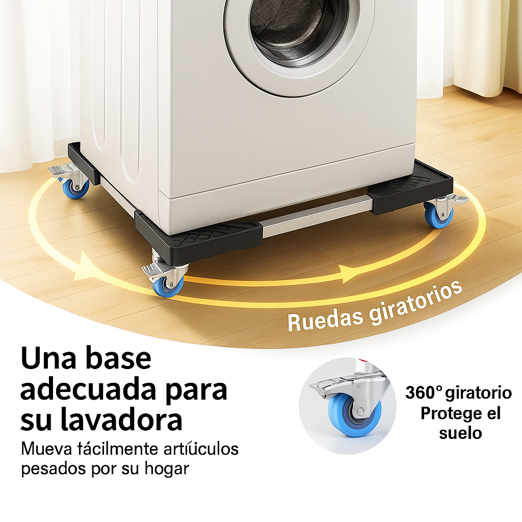 Base Móvil ZITEND ™ | Para Lavadora y Refrigerador con Soporte Retráctil