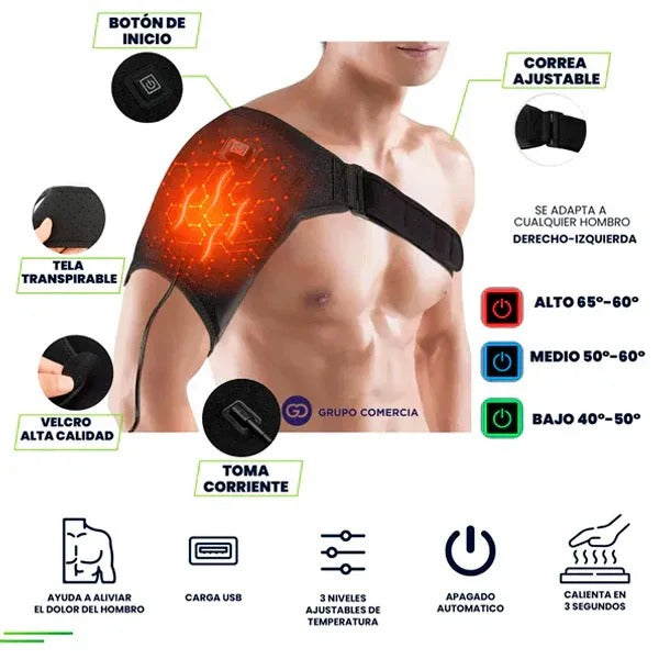 HOMBRERA ELÉCTRICA RECARGABLE ® (ALIVIO SIN CIRUGÍAS) 😱🩺 + ENVÍO GRATIS