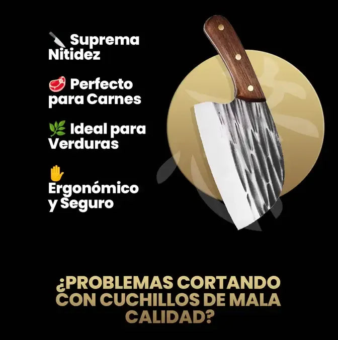 Cuchillo Profesional Japones Tazaki ® de Acero Inoxidable - El Más Filoso del Mundo