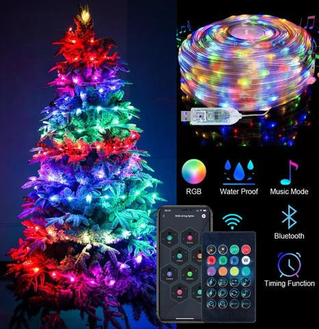 LUCES SMART NAVIDEÑAS BLUETHOOT ® Led Rgb + Envio Gratis