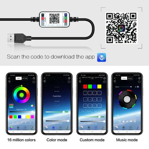 LUCES SMART NAVIDEÑAS BLUETHOOT ® Led Rgb + Envio Gratis