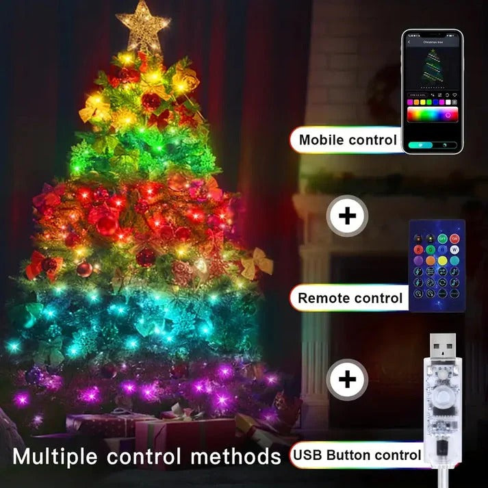 LUCES SMART NAVIDEÑAS BLUETHOOT ® Led Rgb + Envio Gratis