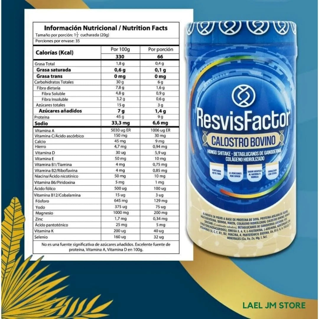 RESVISFACTOR ™ | CALOSTRO BOVINO Regenera Tu Cuerpo