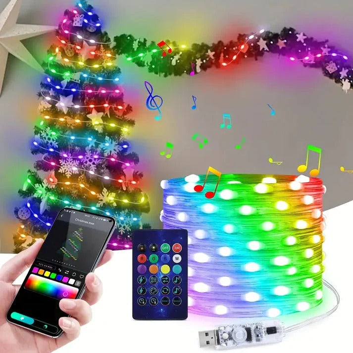 LUCES SMART NAVIDEÑAS BLUETHOOT ® Led Rgb + Envio Gratis
