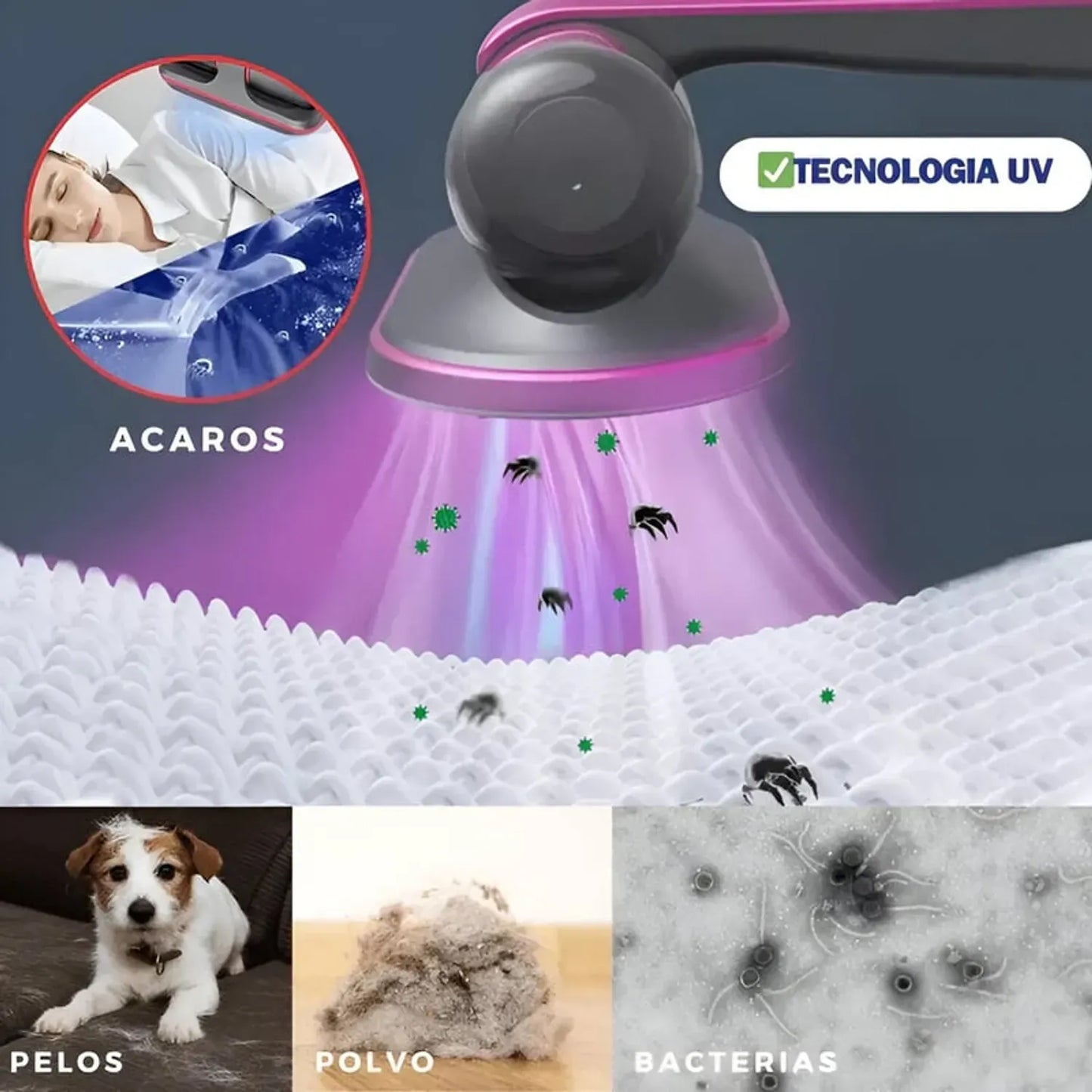 Aspiradora Anti-Ácaros con Luz UV  AKARKILLER ®  + ENVIO GRATIS