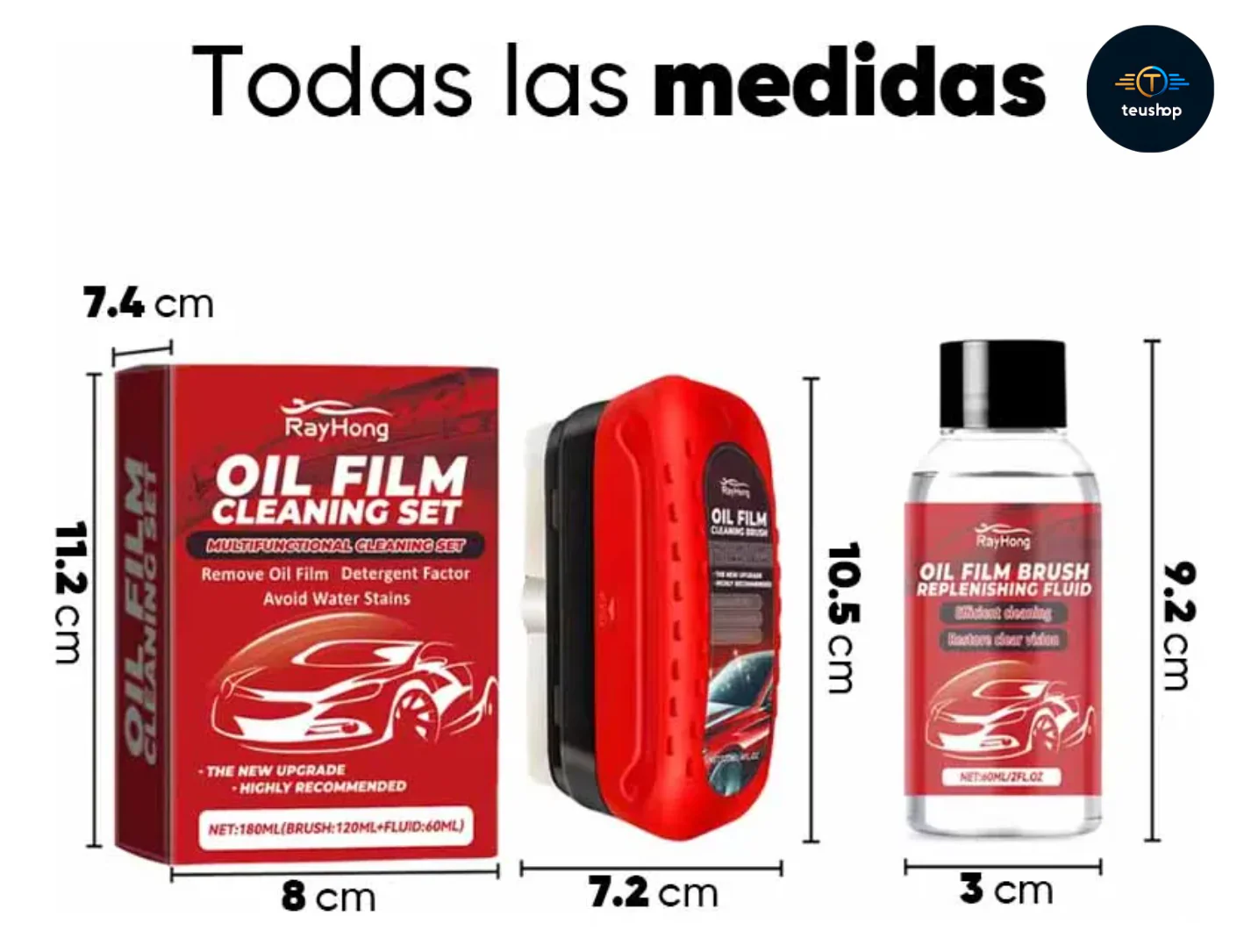 Limpiavidrios  OIL FILM ™  Hidrofóbico para Auto - Visibilidad sin manchas