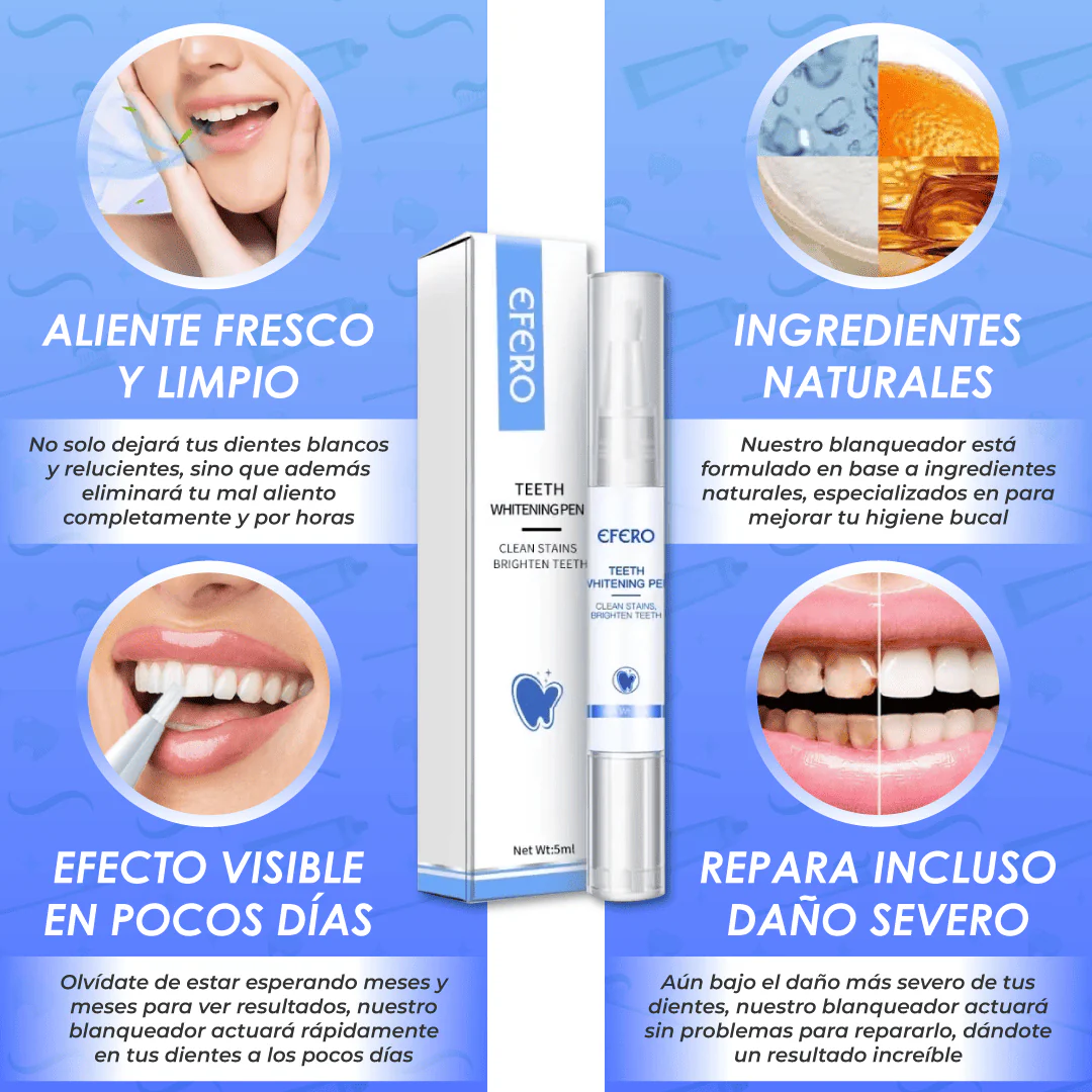 SmilePen Pro™ –  Blanquea tus dientes con tecnología profesional, desde casa 🦷✨+ Envio Gratis